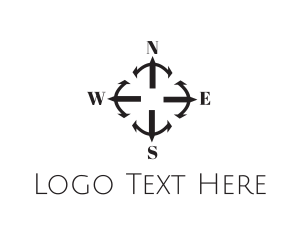 West - Cardinal Directions Compass logo design