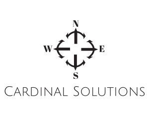 Cardinal Directions Compass logo design