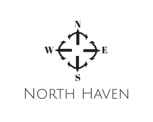 North - Cardinal Directions Compass logo design