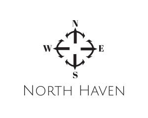 Cardinal Directions Compass logo design