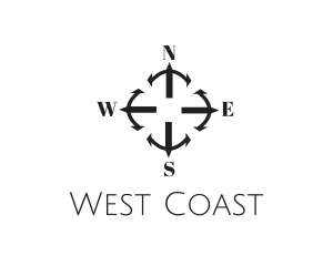 West - Cardinal Directions Compass logo design