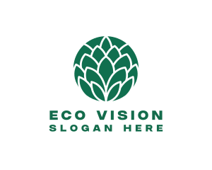 Green Eco Leaf logo design