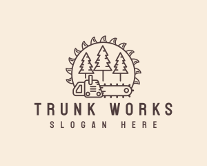 Trunk - Chainsaw Tree Log logo design