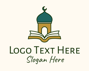 Mecca - Quran Mosque Temple logo design
