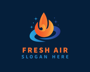 Hot & Cold Ventilation logo design