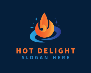 Hot & Cold Ventilation logo design