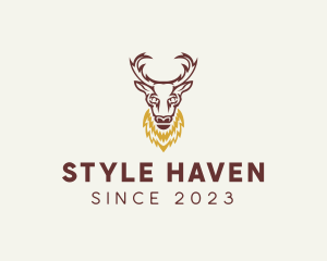 Moose - Stag Buck Antler logo design