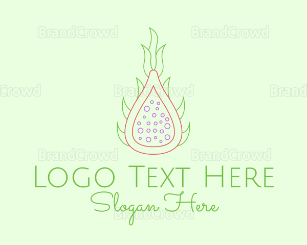 Minimalist Dragon Fruit Logo