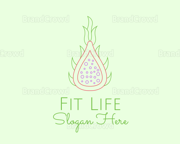 Minimalist Dragon Fruit Logo