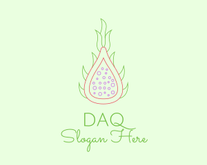 Minimalist Dragon Fruit  Logo