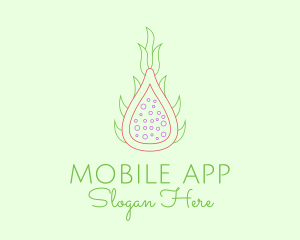 Minimalist Dragon Fruit  Logo