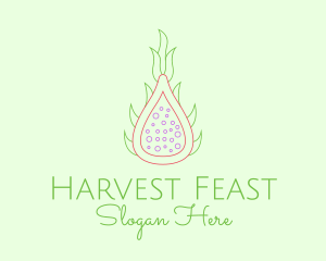 Minimalist Dragon Fruit  logo design