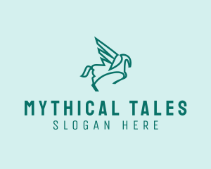 Mythology - Flying Mythological Pegasus logo design