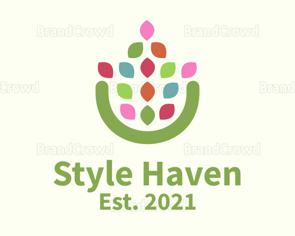 Modern Flower Petal Logo