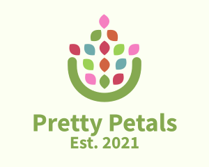 Modern Flower Petal  logo design