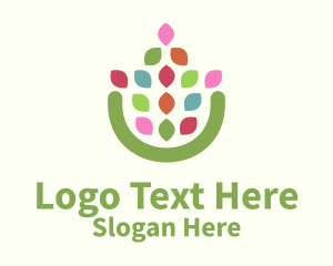 Modern Flower Petal  Logo