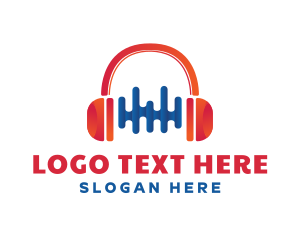 Podcast - DJ Headphone Audio logo design