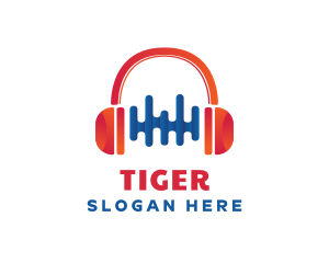 Podcast - DJ Headphone Audio logo design
