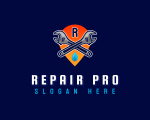 Wrench Plumbing Repair logo design