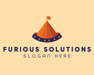 Circus Tent Carnival logo design