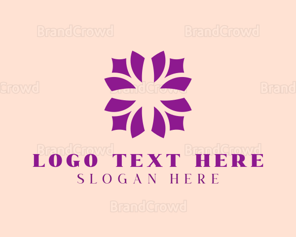 Purple Flower Pattern Logo