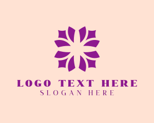 Purple Flower Pattern logo design