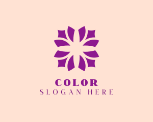 Purple Flower Pattern Logo