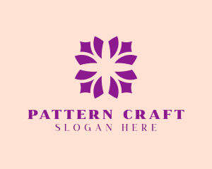 Purple Flower Pattern logo design