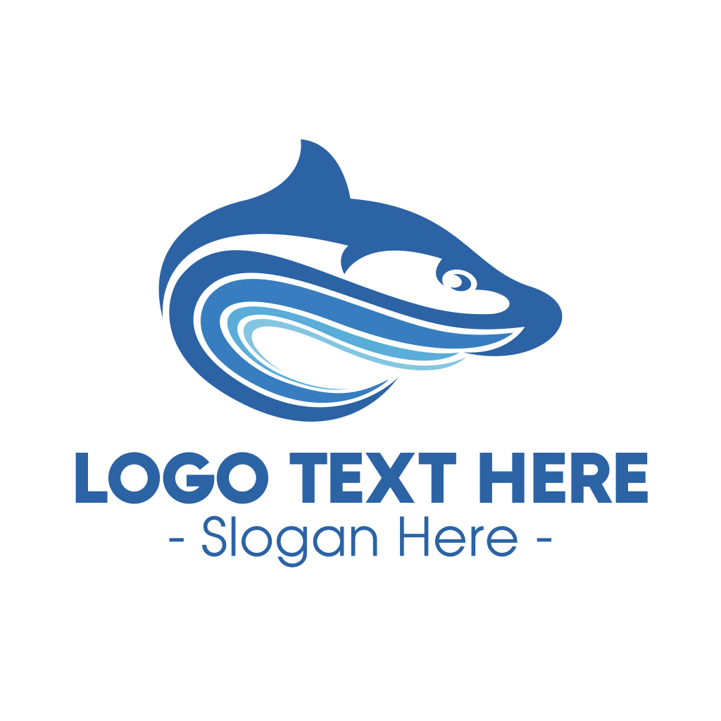 Blue Wave Fish Logo | BrandCrowd Logo Maker