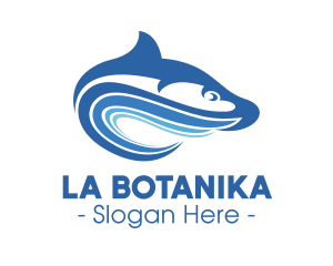 Fishing - Blue Wave Fish logo design