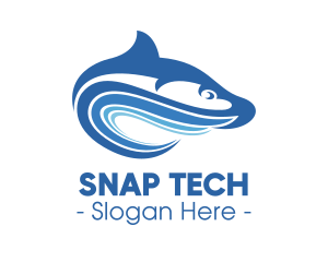 Snapper - Blue Wave Fish logo design