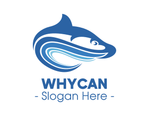 Catfish - Blue Wave Fish logo design
