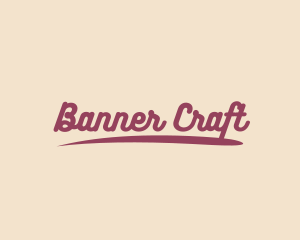 Retro Script Business logo design