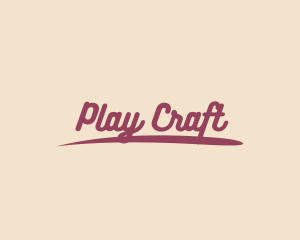 Retro Script Business logo design