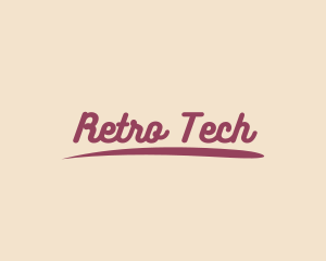 Retro Script Business logo design