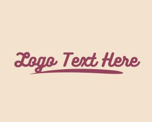 Retro Script Business Logo