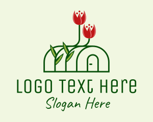 Rose - Plant Flowers Greenhouse logo design