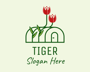 Plant Flowers Greenhouse  Logo