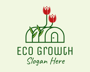 Greenhouse - Plant Flowers Greenhouse logo design