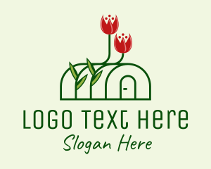 Flower Shop - Plant Flowers Greenhouse logo design