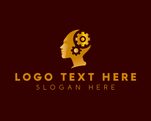 Brain - Mental Health Brain Cogwheel logo design