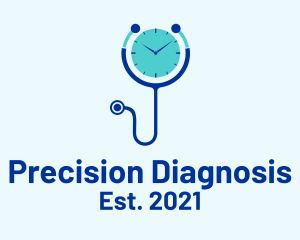 Diagnosis - Doctor Consultation Time logo design