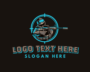 Infantry - Military Target Shooting logo design