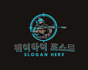 Military Target Shooting logo design