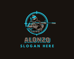 Military Target Shooting logo design