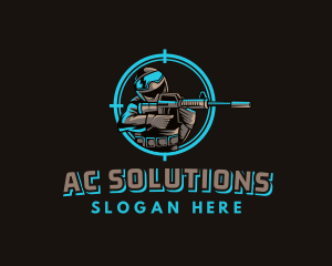 Military Target Shooting logo design