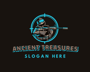 Military Target Shooting logo design