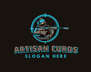 Military Target Shooting logo design