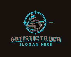 Military Target Shooting logo design