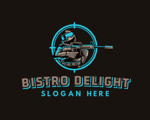 Military Target Shooting logo design